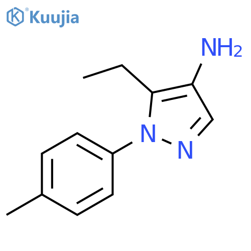 5-ethyl-1-(4-methylphenyl)-1H-pyrazol-4-amine structure