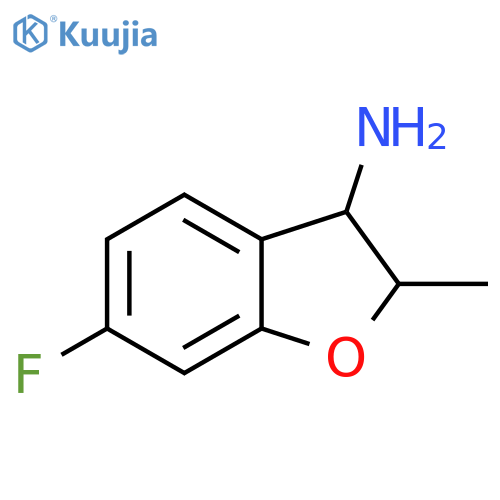6-fluoro-2-methyl-2,3-dihydro-1-benzofuran-3-amine structure