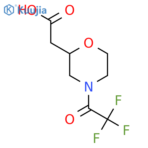 2-4-(trifluoroacetyl)morpholin-2-ylacetic acid structure