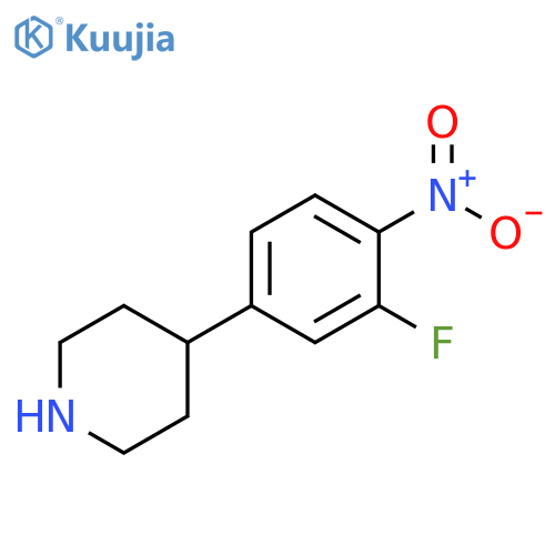 4-(3-fluoro-4-nitrophenyl)piperidine structure