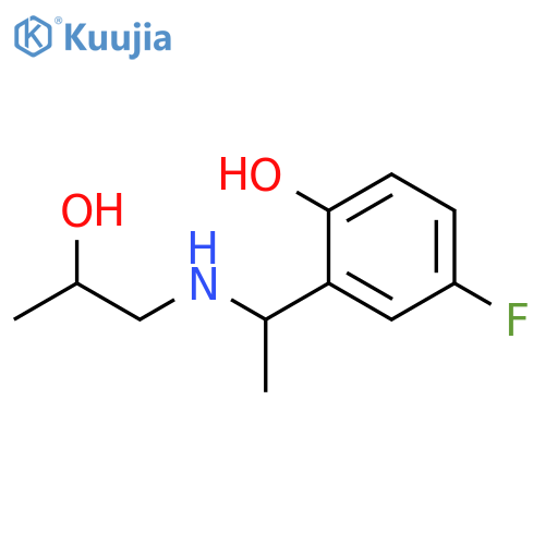 4-fluoro-2-{1-(2-hydroxypropyl)aminoethyl}phenol structure