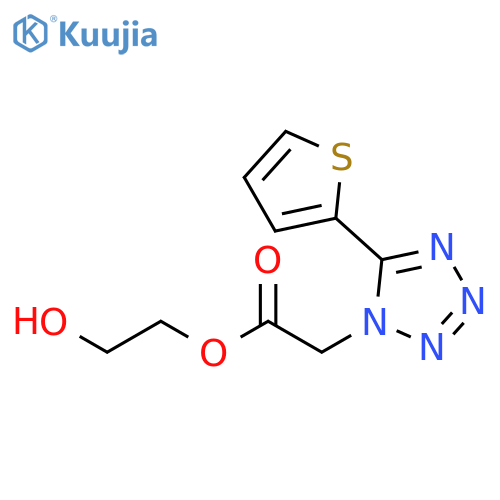 1H-Tetrazole-1-acetic acid, 5-(2-thienyl)-, 2-hydroxyethyl ester structure