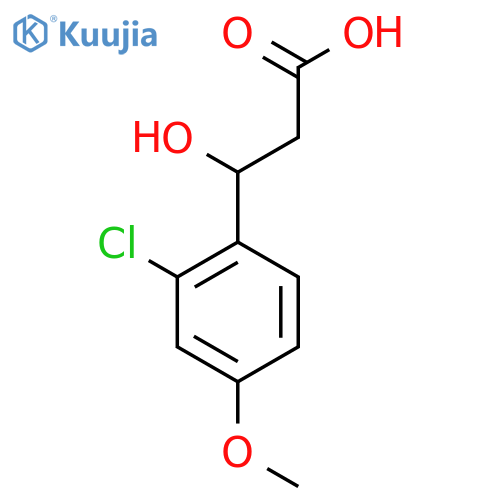 3-(2-chloro-4-methoxyphenyl)-3-hydroxypropanoic acid structure