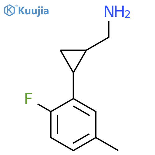 2-(2-fluoro-5-methylphenyl)cyclopropylmethanamine structure