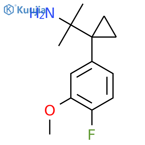 2-1-(4-fluoro-3-methoxyphenyl)cyclopropylpropan-2-amine structure