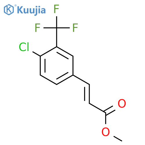 2-Propenoic acid, 3-[4-chloro-3-(trifluoromethyl)phenyl]-, methyl ester structure