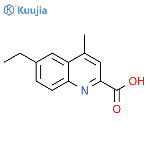 2-Quinolinecarboxylic acid, 6-ethyl-4-methyl- structure