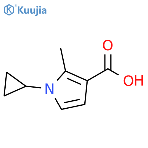 1-cyclopropyl-2-methyl-1H-pyrrole-3-carboxylic acid structure
