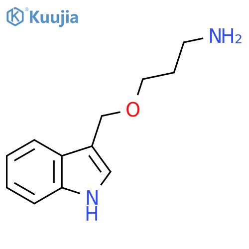 3-(1H-indol-3-yl)methoxypropan-1-amine structure
