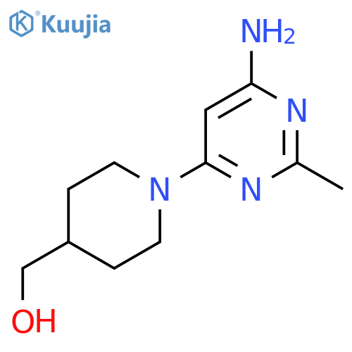 (1-(6-Amino-2-methylpyrimidin-4-yl)piperidin-4-yl)methanol structure