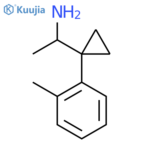 1-1-(2-methylphenyl)cyclopropylethan-1-amine structure