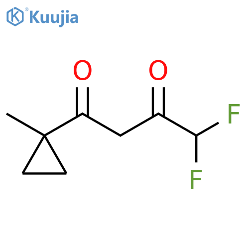 4,4-difluoro-1-(1-methylcyclopropyl)butane-1,3-dione structure