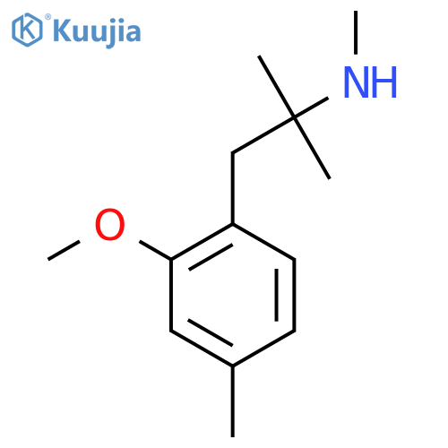 1-(2-methoxy-4-methylphenyl)-2-methylpropan-2-yl(methyl)amine structure