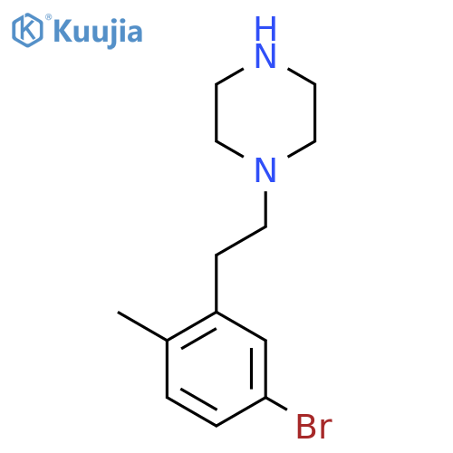 1-2-(5-bromo-2-methylphenyl)ethylpiperazine structure