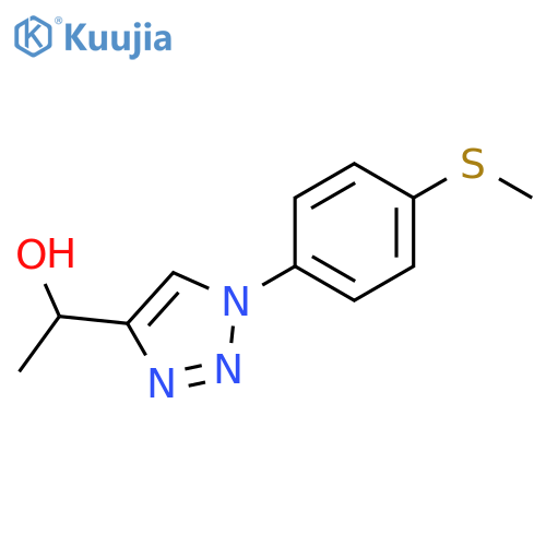 1-{1-4-(methylsulfanyl)phenyl-1H-1,2,3-triazol-4-yl}ethan-1-ol structure