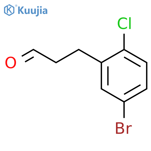3-(5-bromo-2-chlorophenyl)propanal structure