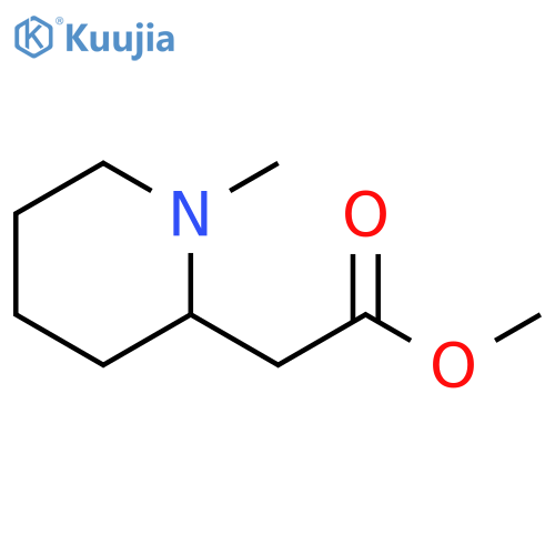 2-Piperidineacetic acid, 1-methyl-, methyl ester structure