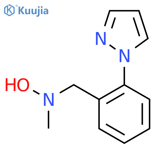 N-methyl-N-{2-(1H-pyrazol-1-yl)phenylmethyl}hydroxylamine structure
