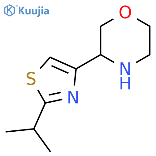 3-2-(propan-2-yl)-1,3-thiazol-4-ylmorpholine structure