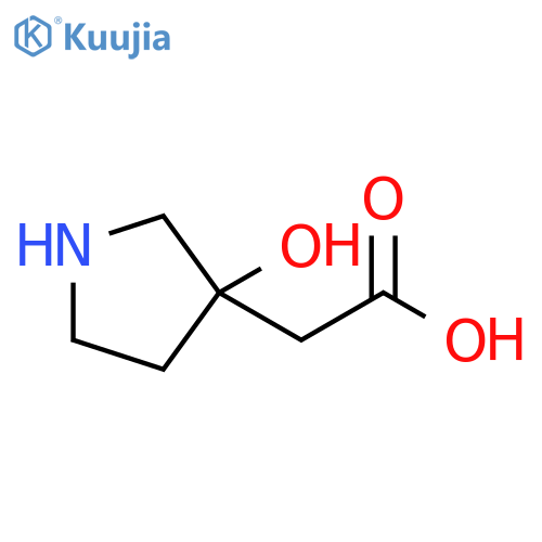 2-(3-Hydroxypyrrolidin-3-yl)acetic acid structure