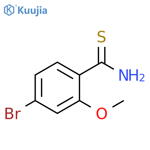 4-bromo-2-methoxybenzene-1-carbothioamide structure