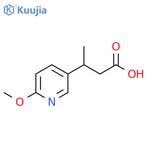 3-(6-methoxypyridin-3-yl)butanoic acid structure
