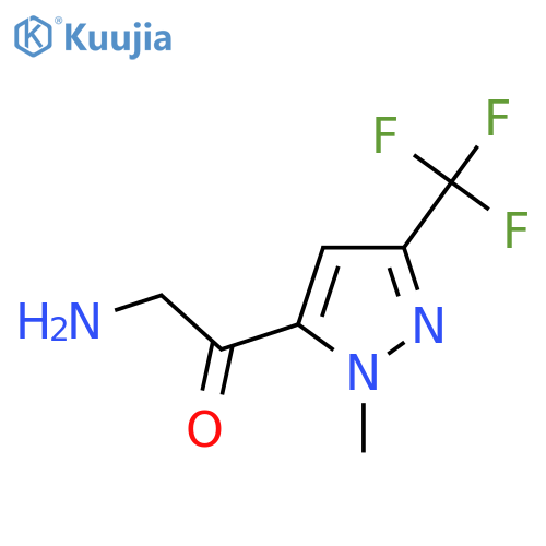 2-amino-1-1-methyl-3-(trifluoromethyl)-1H-pyrazol-5-ylethan-1-one structure