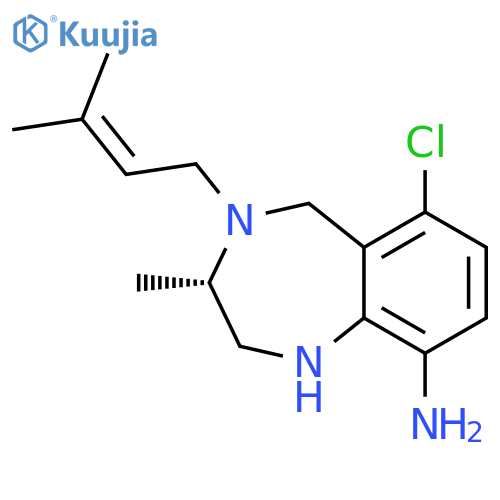 1H-1,4-Benzodiazepin-9-amine, 6-chloro-2,3,4,5-tetrahydro-3-methyl-4-(3-methyl-2-butenyl)-, (S)- (9CI) structure
