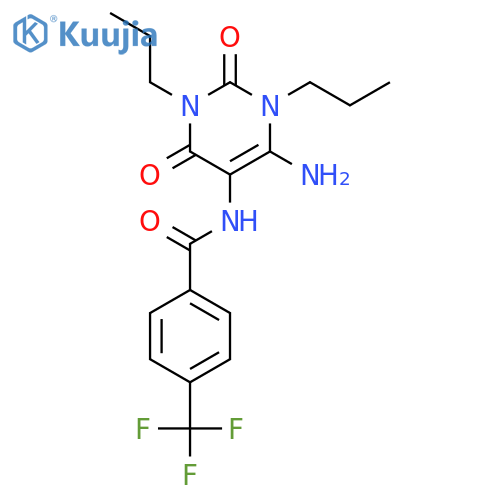 Benzamide,N-(6-amino-1,2,3,4-tetrahydro-2,4-dioxo-1,3-dipropyl-5-pyrimidinyl)-4-(trifluoromethyl)- structure