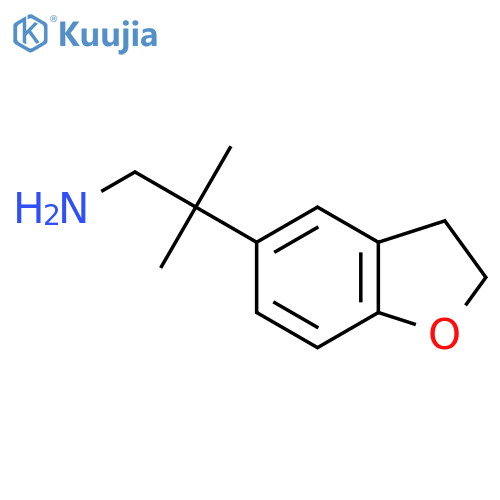2-(2,3-dihydro-1-benzofuran-5-yl)-2-methylpropan-1-amine structure