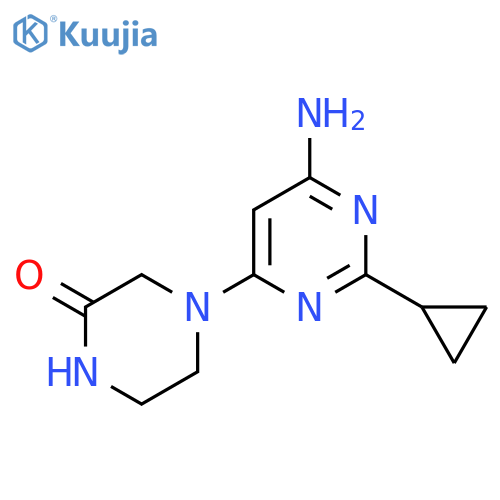 4-(6-Amino-2-cyclopropylpyrimidin-4-yl)piperazin-2-one structure