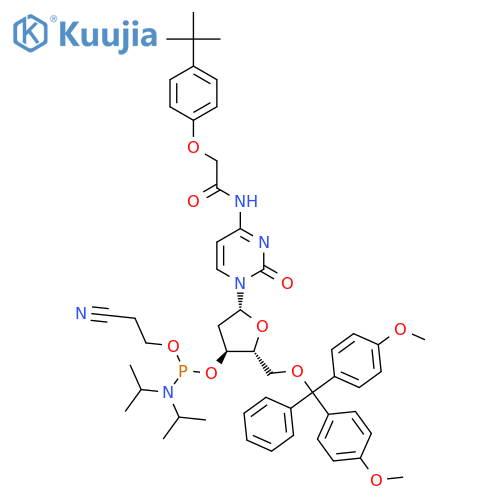 (2R，3S，5R)-2-((Bis(4-methoxyphenyl)(phenyl)methoxy)methyl)-5-(4-(2-(4-(tert-butyl)phenoxy)acetamido)-2-oxopyrimidin-1(2H)-yl)tetrahydrofuran-3-yl (2-cyanoethyl) diiSopropylphosphoramidite structure