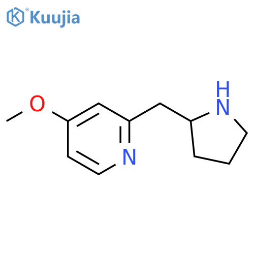 4-methoxy-2-(pyrrolidin-2-yl)methylpyridine structure