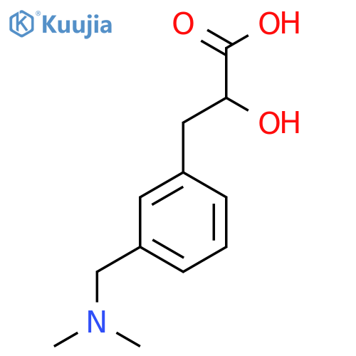 3-{3-(dimethylamino)methylphenyl}-2-hydroxypropanoic acid structure