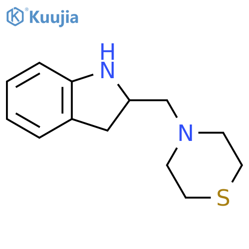 2-Thiomorpholin-4-ylmethyl-2,3-dihydro-1H-indole structure