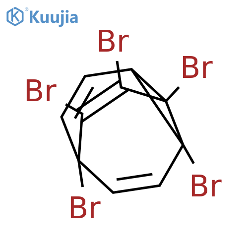 Tricyclo[3.3.2.02,8]deca-3,6,9-triene, pentabromo- structure