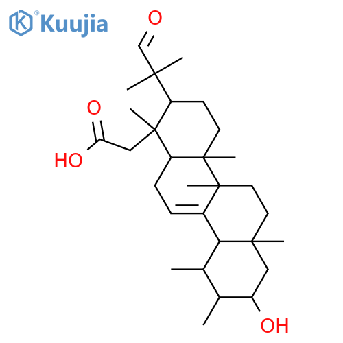 21-Hydroxy-3-oxo-2,3-seco-12-ursen-2-oic acid; 21β-form structure