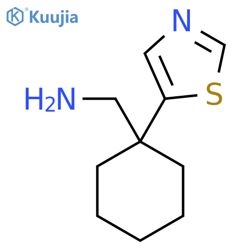 1-(1,3-thiazol-5-yl)cyclohexylmethanamine structure