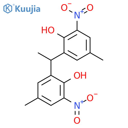 Phenol, 2,2'-ethylidenebis[4-methyl-6-nitro- structure