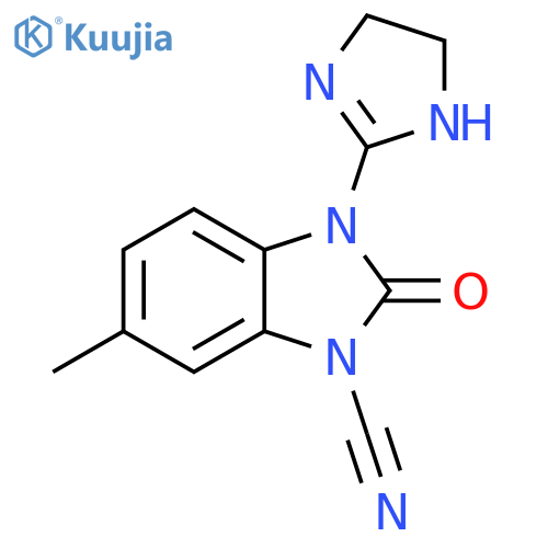 1H-Benzimidazole-1-carbonitrile,3-(4,5-dihydro-1H-imidazol-2-yl)-2,3-dihydro-6-methyl-2-oxo- structure