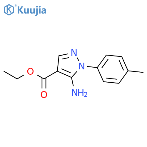 Ethyl 5-amino-1-(4-methylphenyl)-1H-pyrazole-4-carboxylate structure