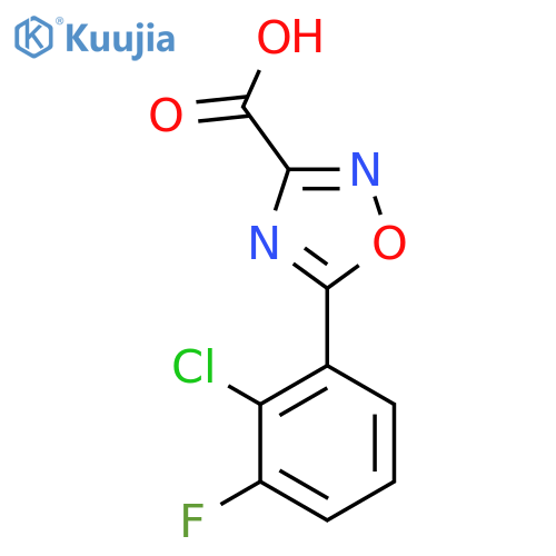 5-(2-chloro-3-fluorophenyl)-1,2,4-oxadiazole-3-carboxylic acid structure