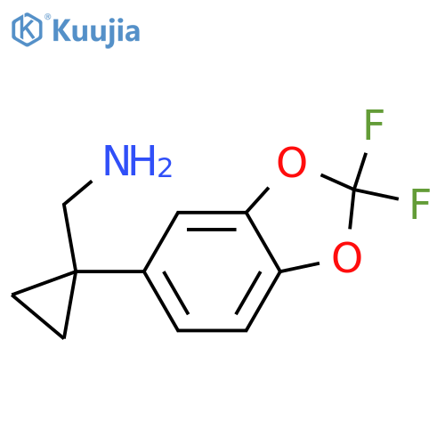 [1-(2,2-difluoro-2H-1,3-benzodioxol-5-yl)cyclopropyl]methanamine structure