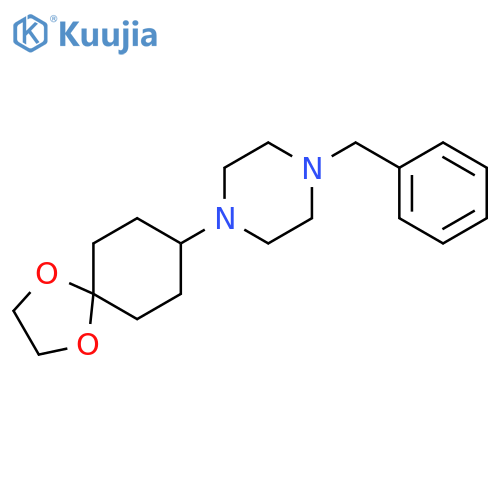 Piperazine, 1-(1,4-dioxaspiro[4.5]dec-8-yl)-4-(phenylmethyl)- structure