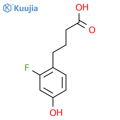 4-(2-fluoro-4-hydroxyphenyl)butanoic acid structure