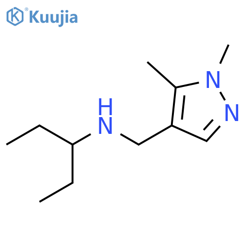 (1,5-dimethyl-1H-pyrazol-4-yl)methyl(pentan-3-yl)amine structure