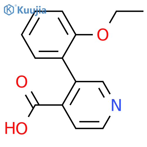 4-Pyridinecarboxylic acid, 3-(2-ethoxyphenyl)- structure