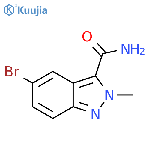 5-Bromo-2-methyl-2H-indazole-3-carboxylic acid amide structure