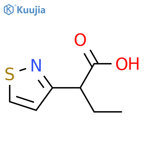 2-(1,2-Thiazol-3-yl)butanoic acid structure