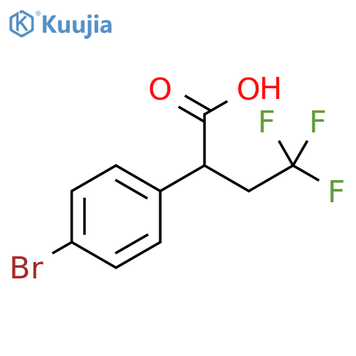 2-(4-bromophenyl)-4,4,4-trifluorobutanoic acid structure